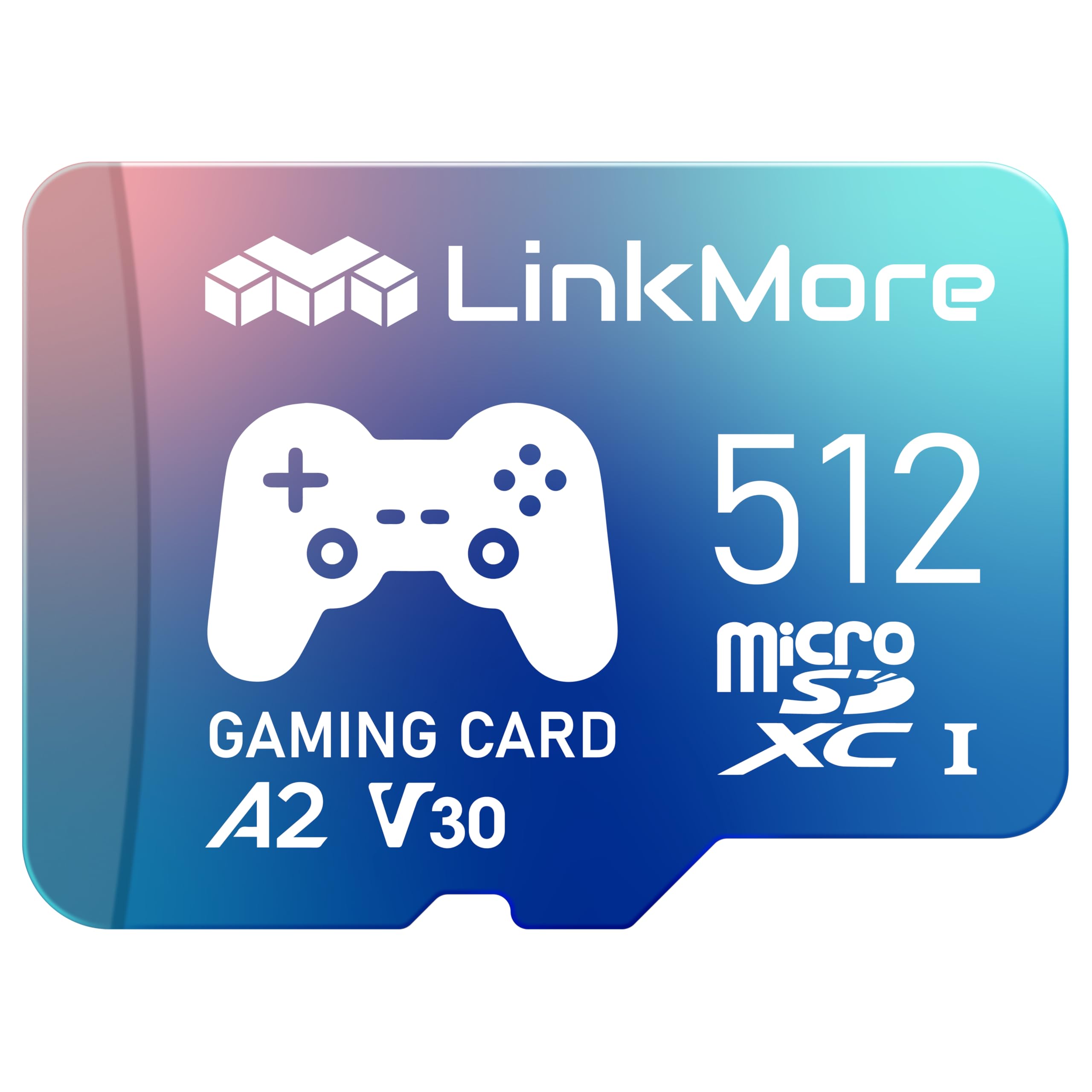 LinkMore Tarjeta Micro SDXC para juegos de 512 GB, A2, UHS-I, U3, V30, clase 10, velocidad de lectura de hasta 160 MB/s, velocidad de escritura de hasta 120 MB/s, adaptador SD incluido (XV23 PRO)
