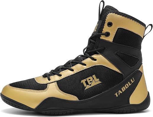 Mens Boxing Shoes, Training Wrestling Shoes, Martial Arts, Gym Shoes, Breathable, Lightweight, High Cut, Anti-Slip, Boxing Boots