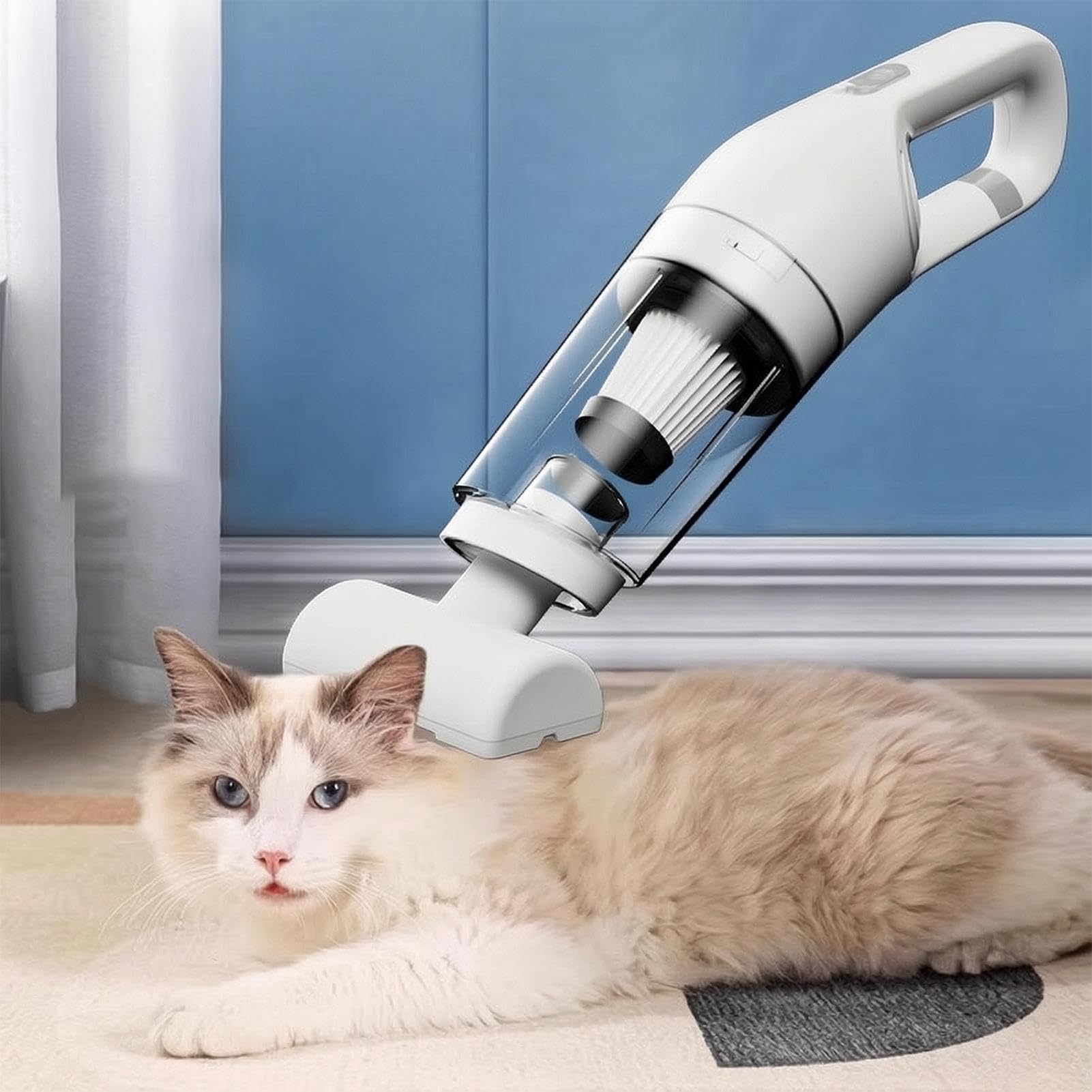 Aspiradora Inalámbrica Para Pelo De Mascotas Succión De Polvo Y Suciedad | Aspiradora Recargable Sin Cable Para cocina, encimera, dormitorio, alfombra, tapete, sofá y tapet