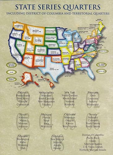 Miniatura 4 de H.E. Harris & Co. US Washington Statehood and National Parks Quarter Coin Deluxe Edition P & D Set de dos volúmenes 1999  2021 # 2841,8795