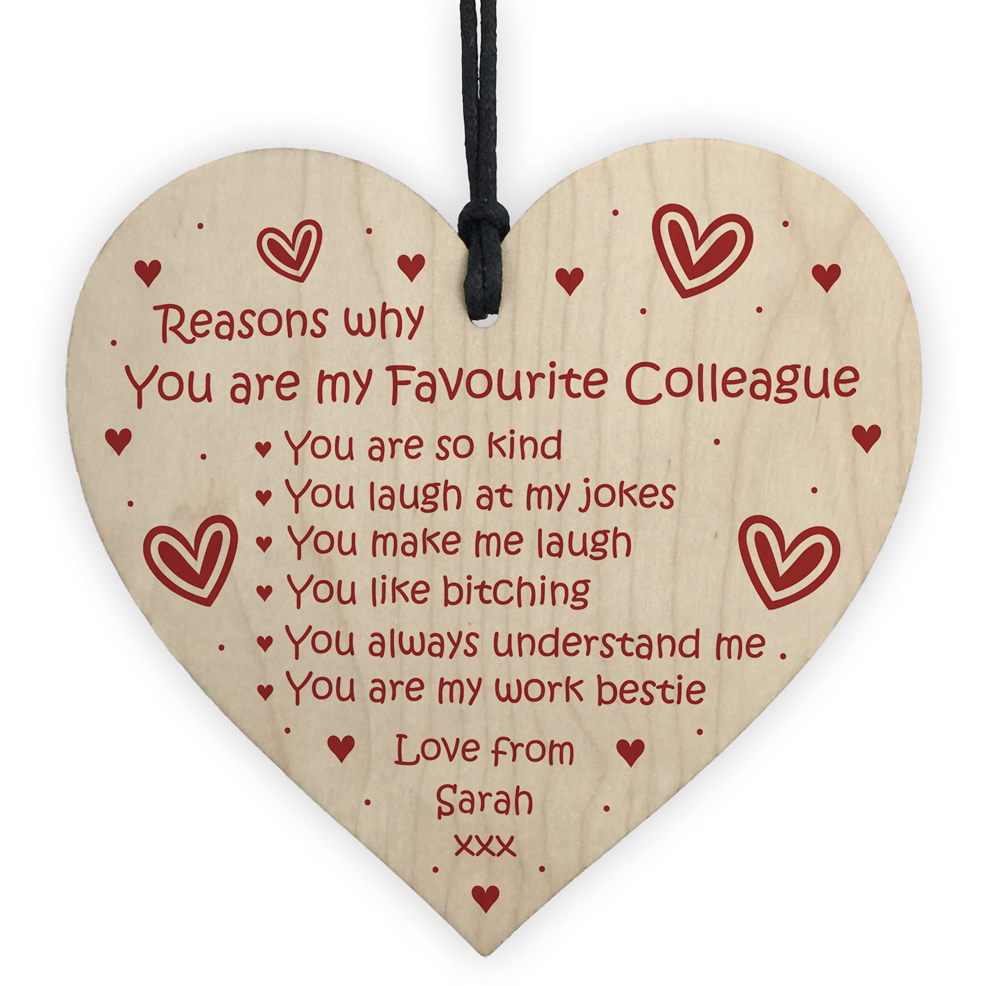 RED OCEAN Favourite Colleague Gift Personalised Colleague Birthday Christmas For Best Friend Keepsake