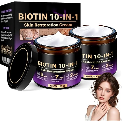 2pcs Biotin 10-in-1 Skin Restoration Cream,2026 New Professional，Effectively smoothes skin and deeply moisturizes Natural Collagen Lifting Serum for All Skin Types