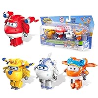 Super Wings 2” trasformabile giocattolo 4 Pack, Supercharged Jett
