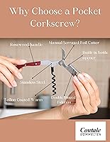 Vista 9 de Coutale Sommelier - Sacacorchos prémium para camareros de acero inoxidable de madera sintética, abridor de botellas de vino de doble palanca