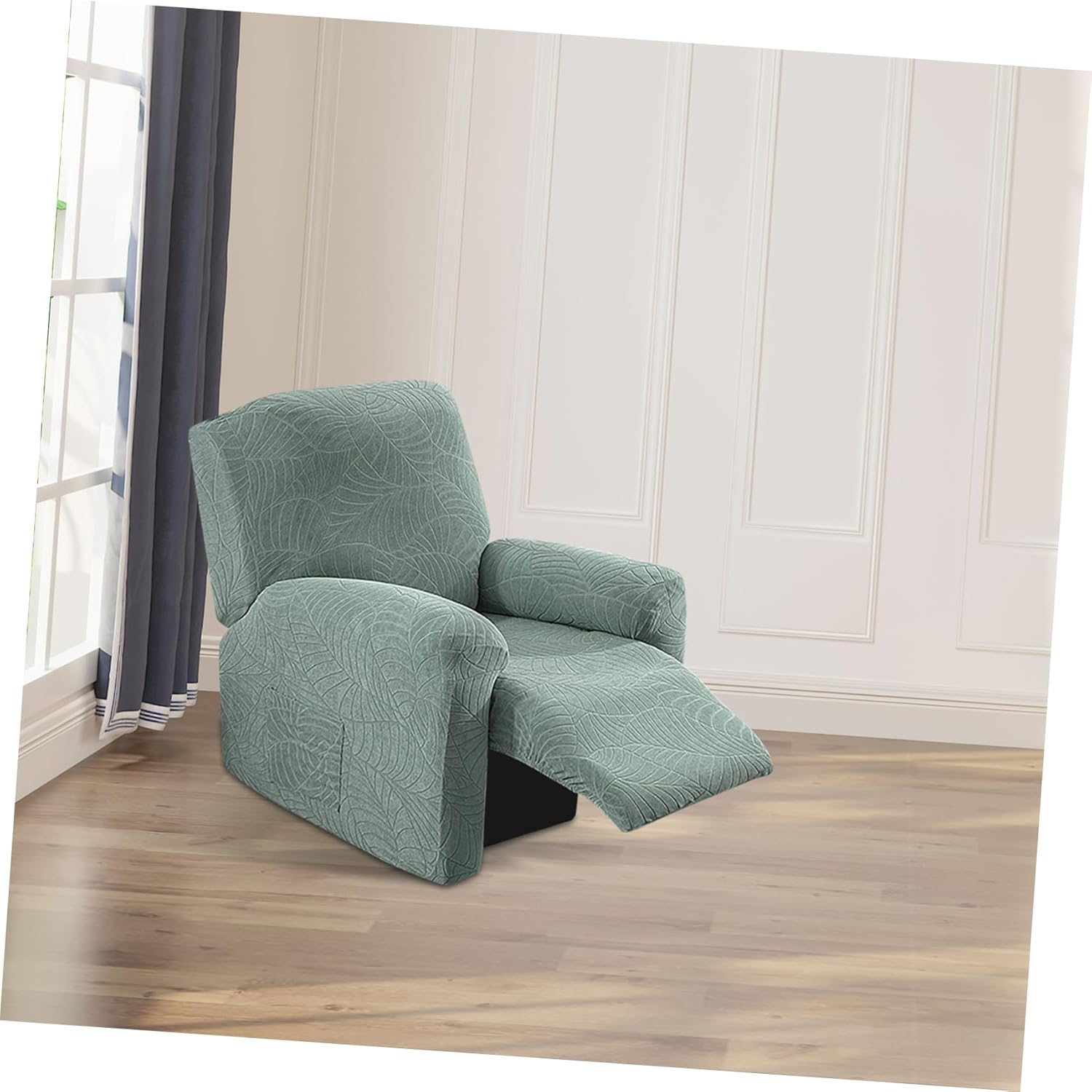 Mobestech 1set Recliner Chair Covers Stretchable Fabric for Armchairs Rocking Chairs Easy to Install Machine Washable Design for Living Room Multiple Colors