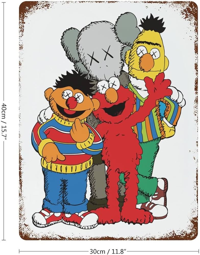 Amazon.co.jp: セサミストリート ブリキ看板 レトロ風 装飾ポスター
