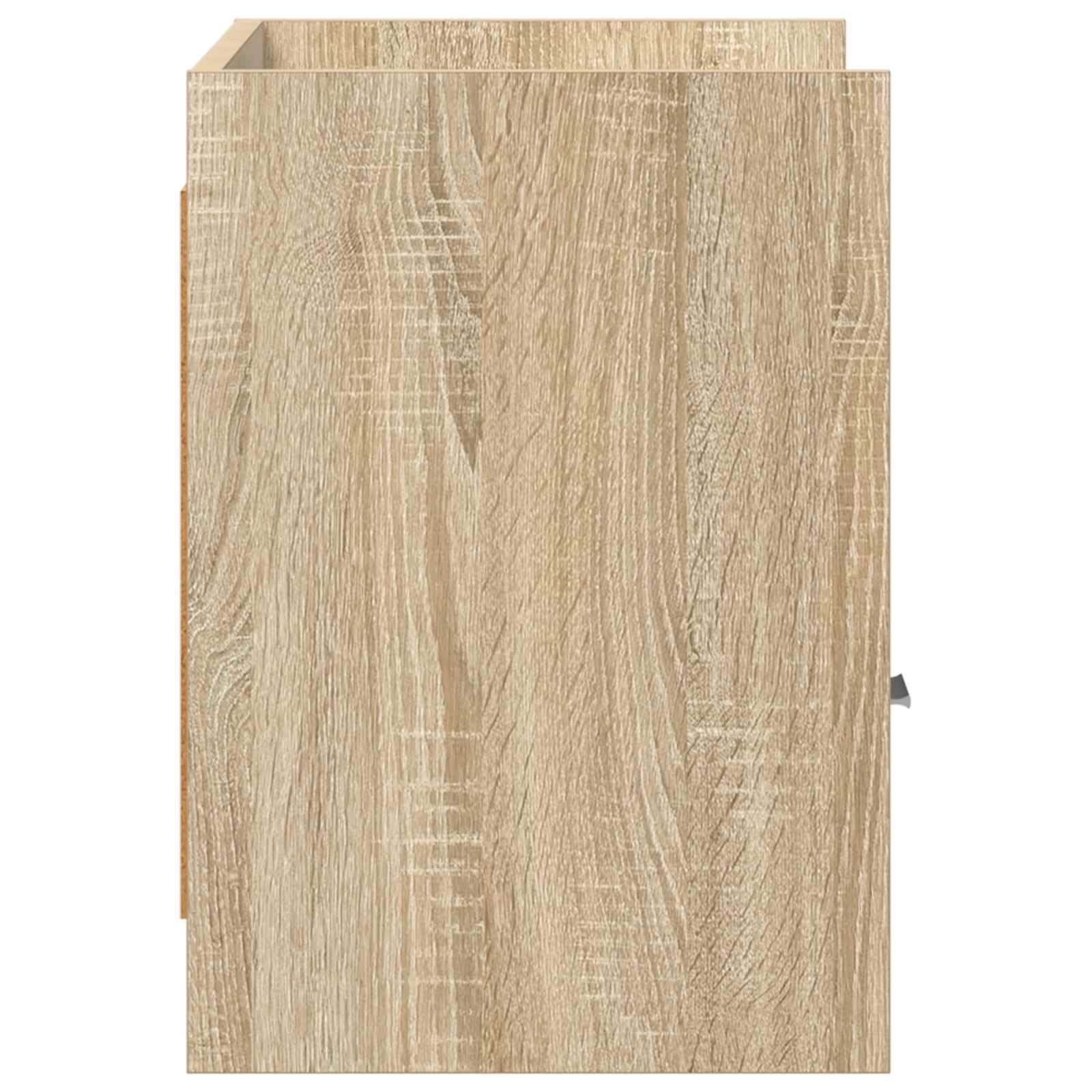 Mobile TV in rovere Sonoma, 71,5 x 33 x 47 cm, con 2 cassetti e 2 ripiani, tavolino basso per soggiorno, gaming, home theater, salvaspazio con spazio per supporti multimediali