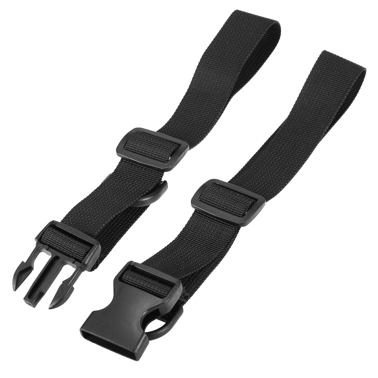 Lot De 2 Sangles De Poitrine Réfléchissantes Réglables Pour Enfants – Nylon Noir Avec Fermeture Rapide