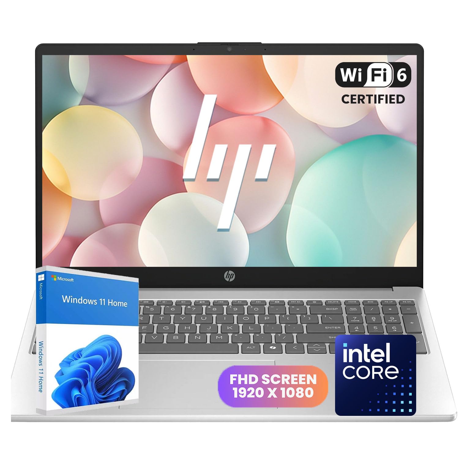 Pavilion Laptop | Intel Processor | 8GB DDR4 RAM | 256GB PCIe SSD | 15.6" FHD 1080p Display | Windows 11 Home | Wi-Fi 6 & Ethernet | Full-Size Keyboard | All-Day Performance for Work & Study