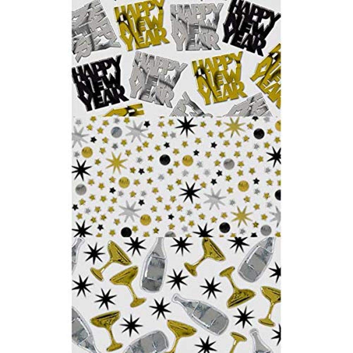 Amscan 9902284 - Konfetti Happy New Year, 34 g, Streudeko, Tischdekoration, Silvester, Neujahr, Party