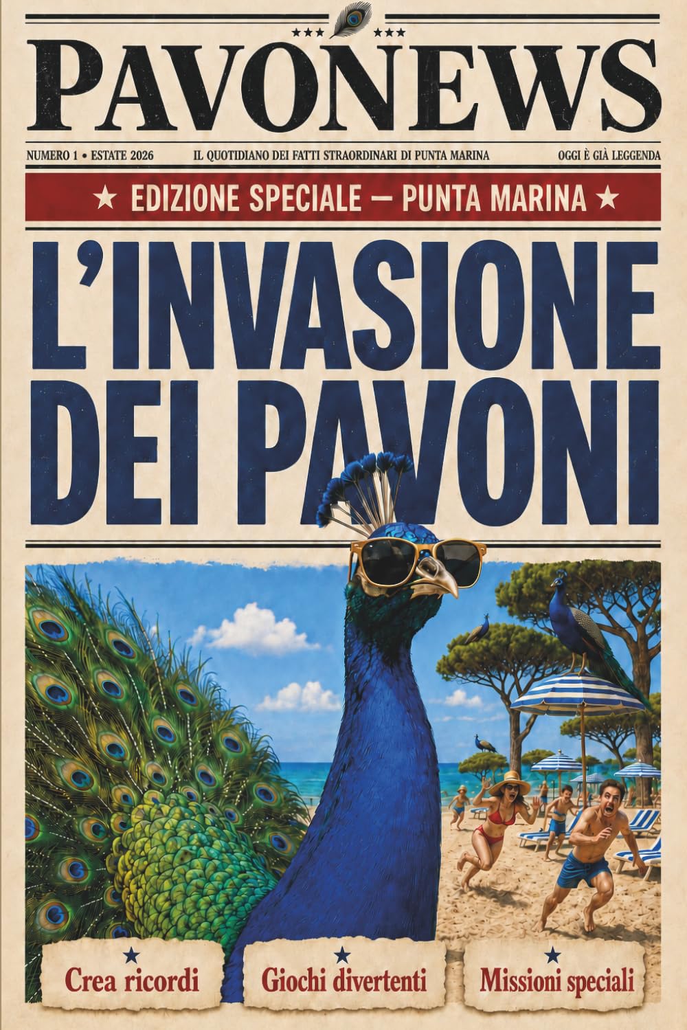 PAVONEWS: Crea ricordi, giochi, quiz, curiosità e divertimento per vivere insieme l'invasione dei pavoni a Punta Marina