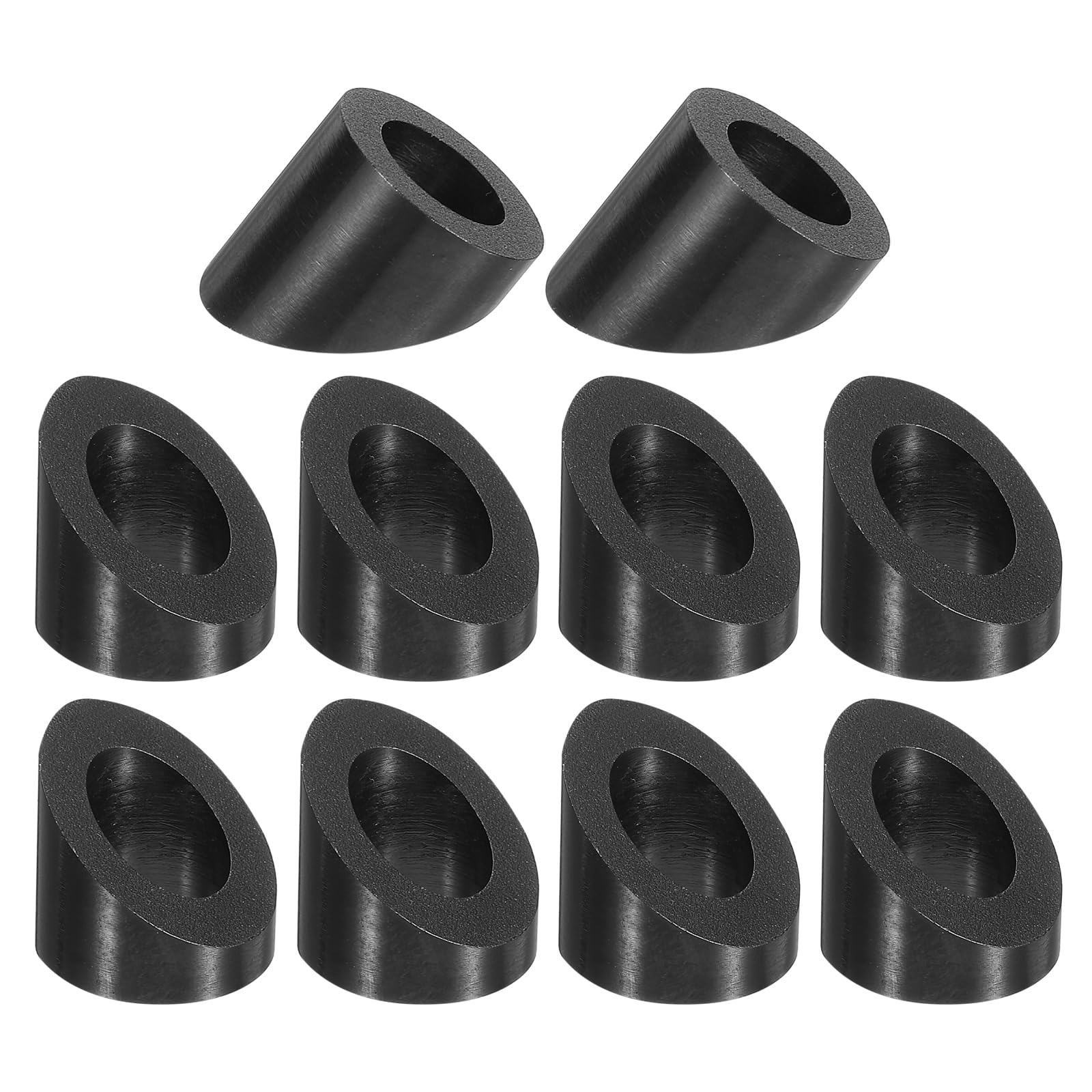 uxcell 30 Pcs 3/8" 37 Degree Angle Beveled Washer, T316 Stainless Steel Angled Washer for Cable Railing Stair Ends Wood Metal Posts, Black