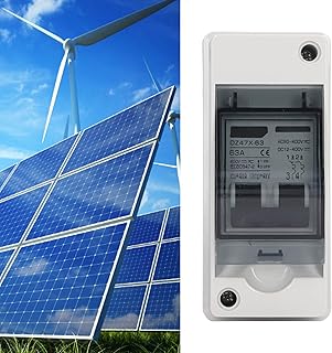 Glomora 63A DC Miniature Circuit Breaker with Box - IP65 Waterproof Solar Disconnect Switch for PV Systems