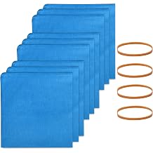 6 Reusable Dry Filters 25-1217 for Stanley 1-5 Gallon Wet/Dry Vacuum, with 3 Retaining Bands