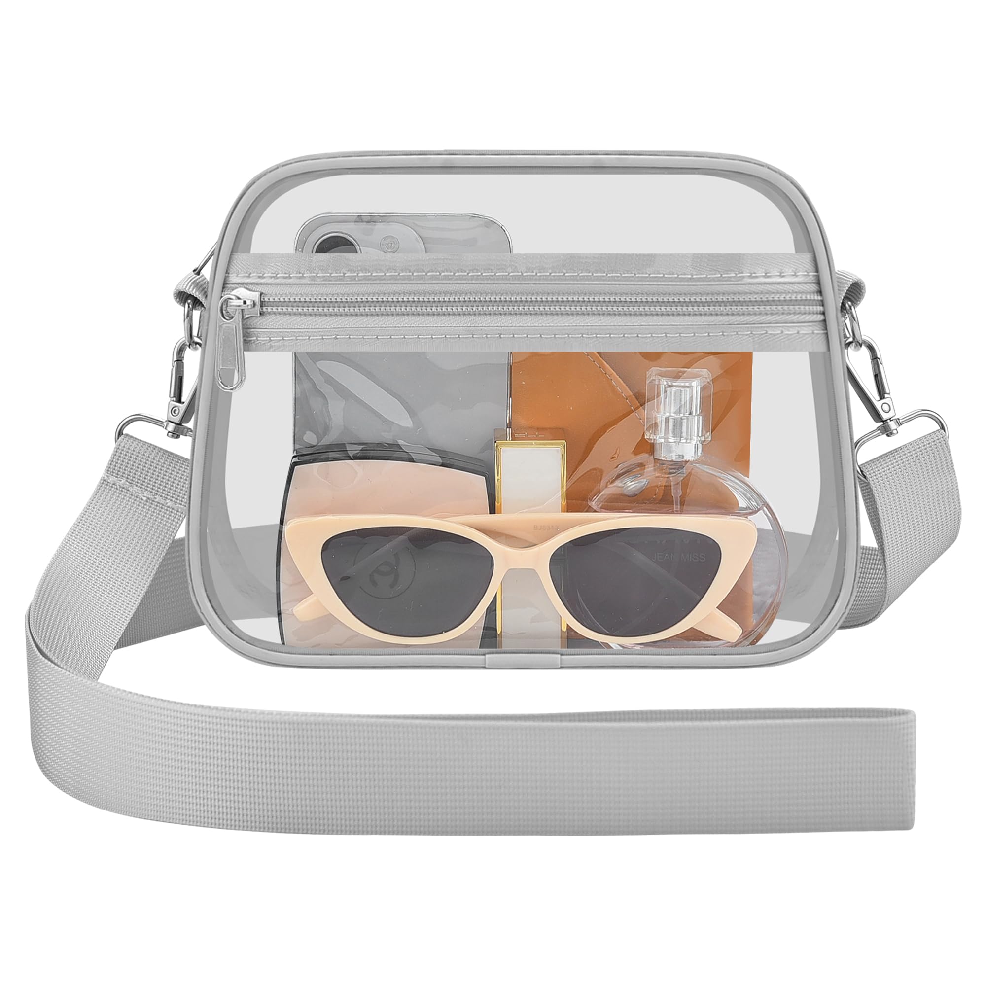 Busiuw Clear Bag for Stadium Events Mini Small Clear Purse for Women & Men's Shoulder Bag for Concert Sport Game Day | Stadium Approved, Under Size
