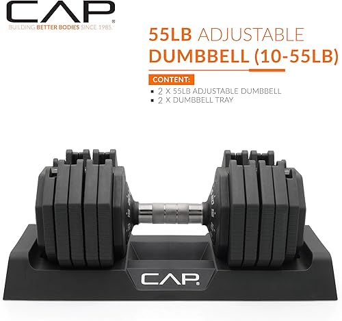 Miniatura 2 de CAP Barbell ADJUSTABELL Adjustable 55 lb Hex Dumbbell Weights - Singles & Pairs Multiple Handle Options