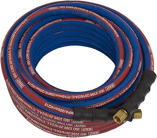 Air Hose 15m x 10mm with 1/4'BSP Unions Extra-Heavy-Duty