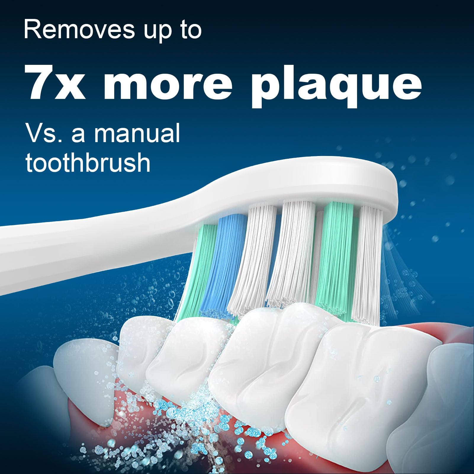Testine di ricambio compatibili con Philips Sonicare, confezione da 10, testine di ricambio per spazzolino elettrico, compatibili con Phillips Sonic-Care, bianche