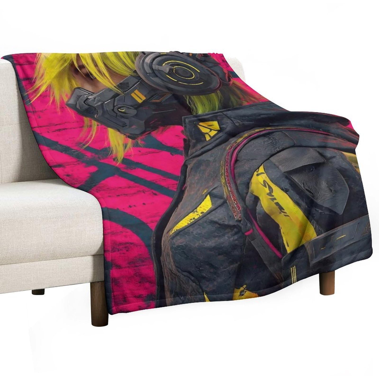YHGSREUOH Neon Shadow (4) Flannel Blankets Fleece Soft Throw Lightweight Plush Gifts for Couch, Bed, Cozy Sofa Plush, Chair, Lovers 32x48inch(80x120cm)