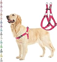 Vista 21 de PUPTECK Arnés para perro sin tirones, suave y ajustable, de nailon básico, chaleco para cachorros para caminar al aire libre con etiqueta