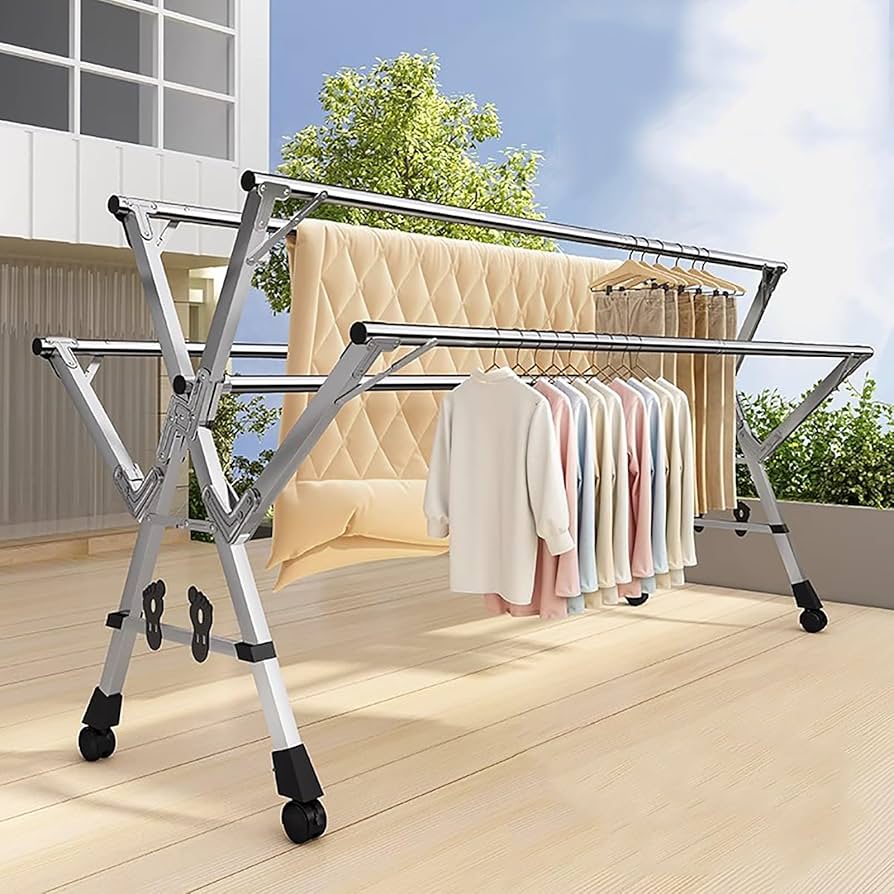 伸縮 物干しラック 折りたたみ物干しスタンド 多機能 三層3 伸縮 物干しラック 折りたたみ物干しスタンド 多機能 三層3