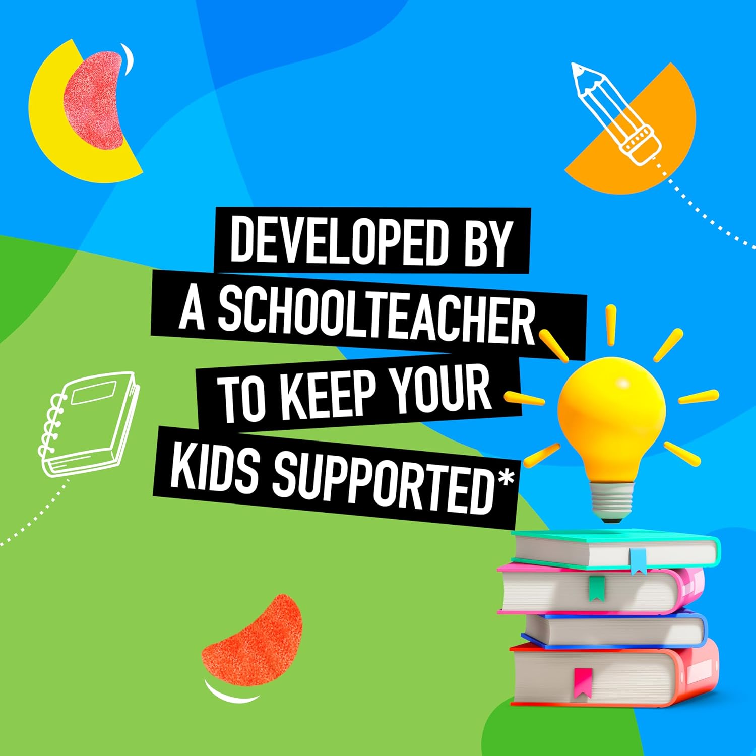 Airborne Vitamin C 500mg (per Serving) - Assorted Fruit Flavored Kids Gummies (63 Count in a Bottle), Gluten-Free Immune Support Supplement with Vitamins C E, Selenium - Image 6