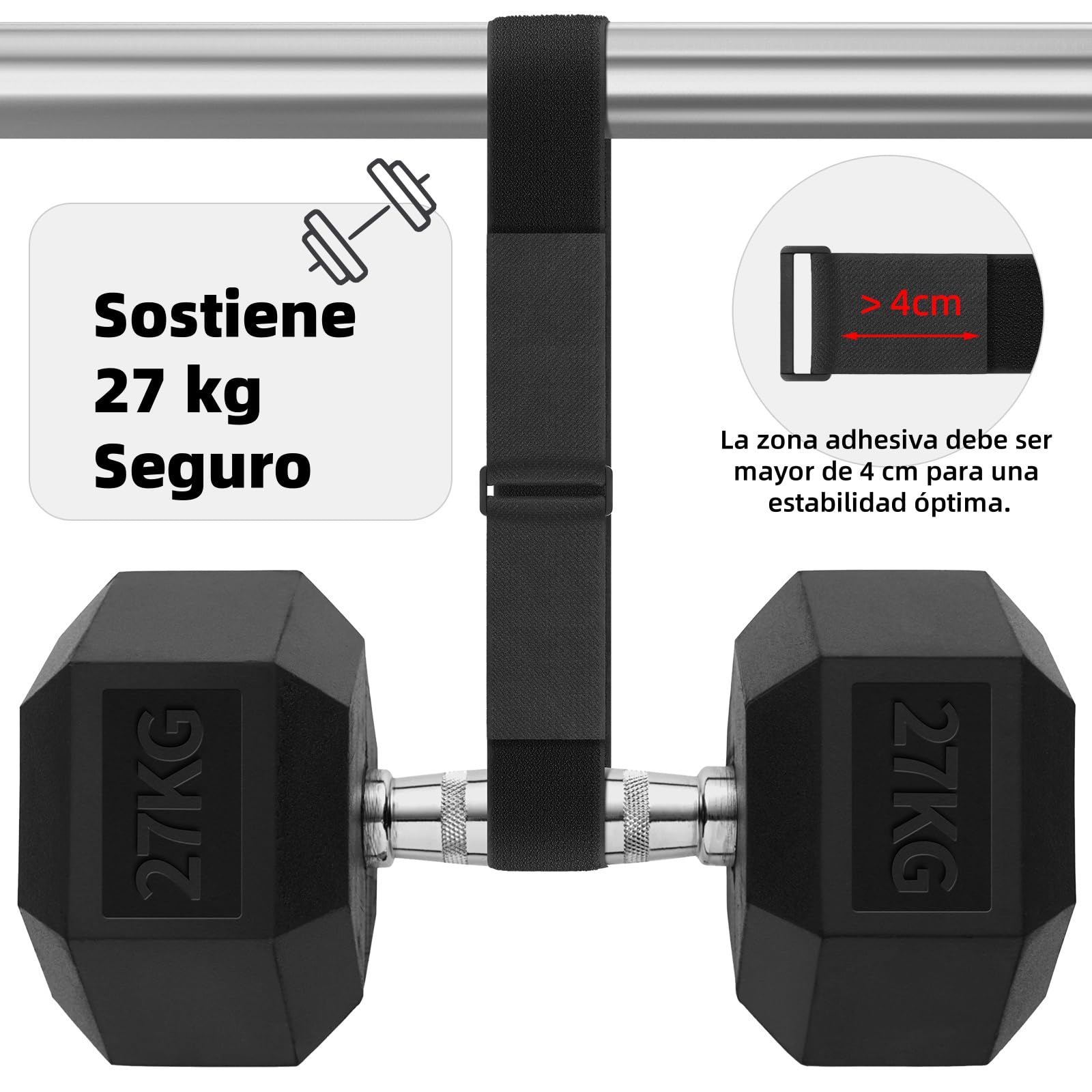 Cintas de Sujeción de 5 cm x 5m de Alta Resistencia con 15 Hebillas – Sujetacables Cintas Ajustables, Cortables a la Longitud Deseada, Reutilizables para Asegurar Cables, Mangueras, Tubos y Más