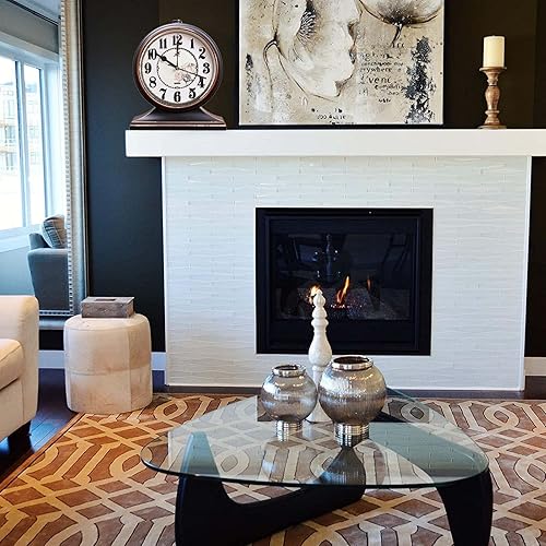 Miniatura 4 de rnuie Reloj de escritorio para decoración de mesa, reloj de repisa retro, funciona con pilas para chimenea, sala de estar, dormitorio, oficina,