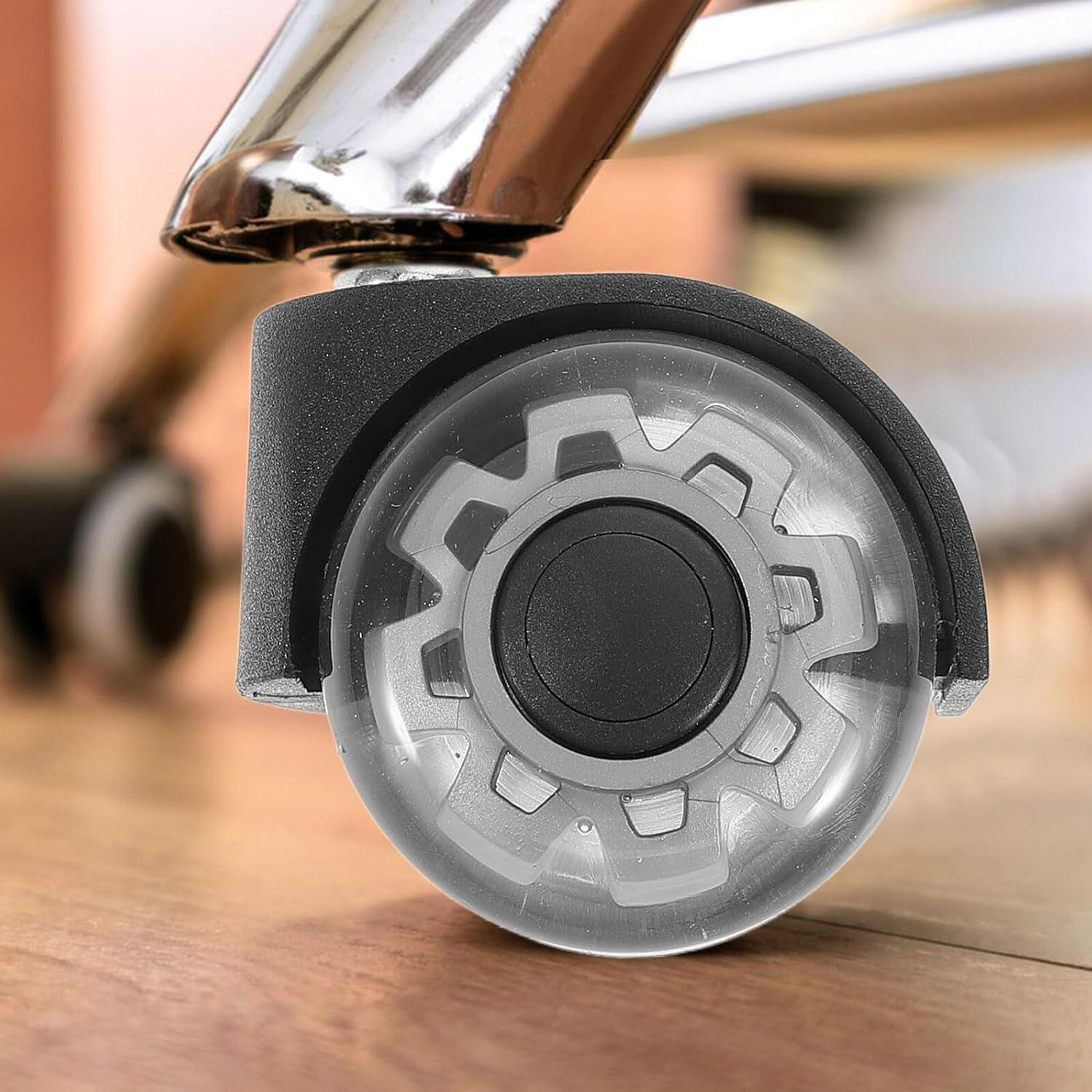 5pcs 2-inch Double Wheel Office Chair Casters for Carpet and Hardwood Floors, Heavy Duty Swivel Furniture Wheels with Snap Ring, Quiet Rolling Replacement for Office Chairs