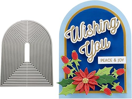 Troqueles de metal de arco para hacer tarjetas, plantillas de corte para álbumes de recortes, álbum de fotos, plantilla de estampado de papel