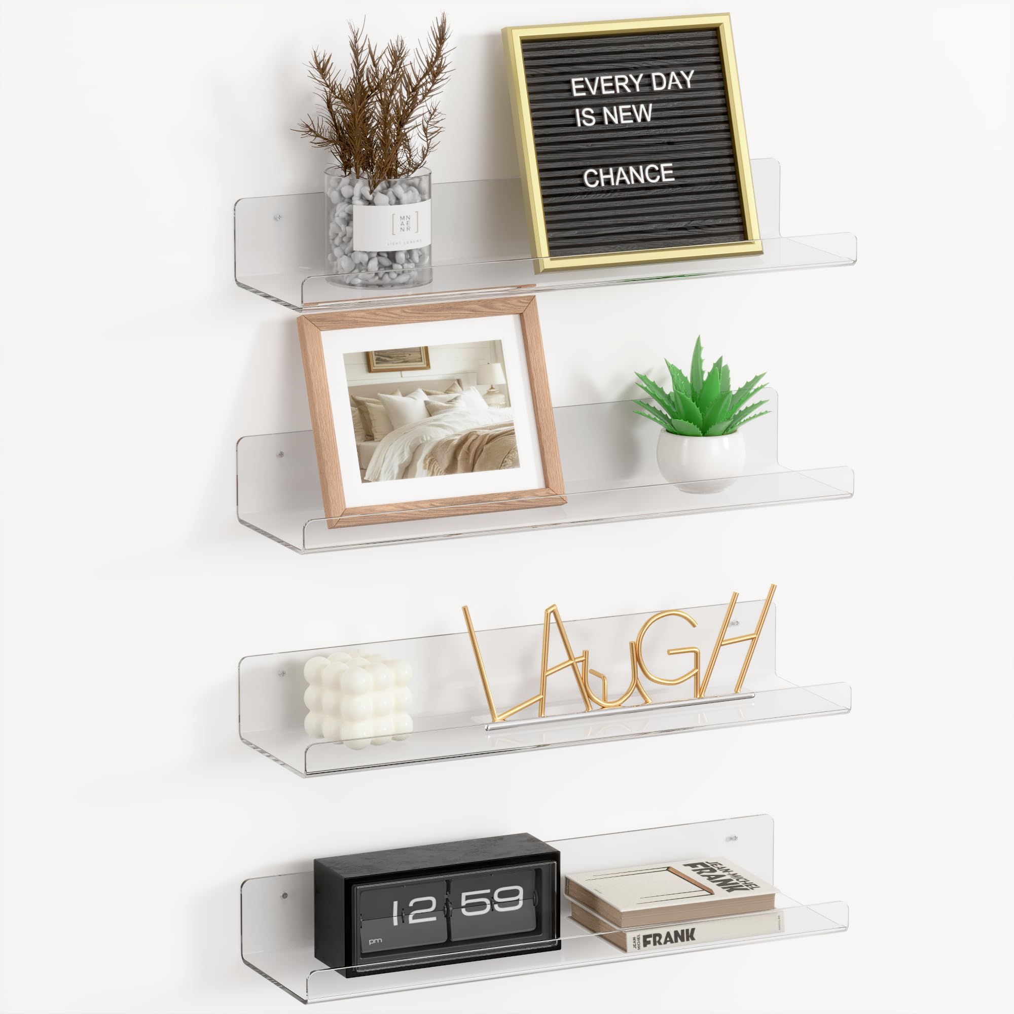RICHER HOUSE Acrylic Shelves 38cm