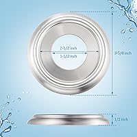 Vista 2 de Enhon Anillo de cubierta de boquilla de bañera de metal, placa de pared de remodelación de grifo de baño con junta de espuma, diámetro