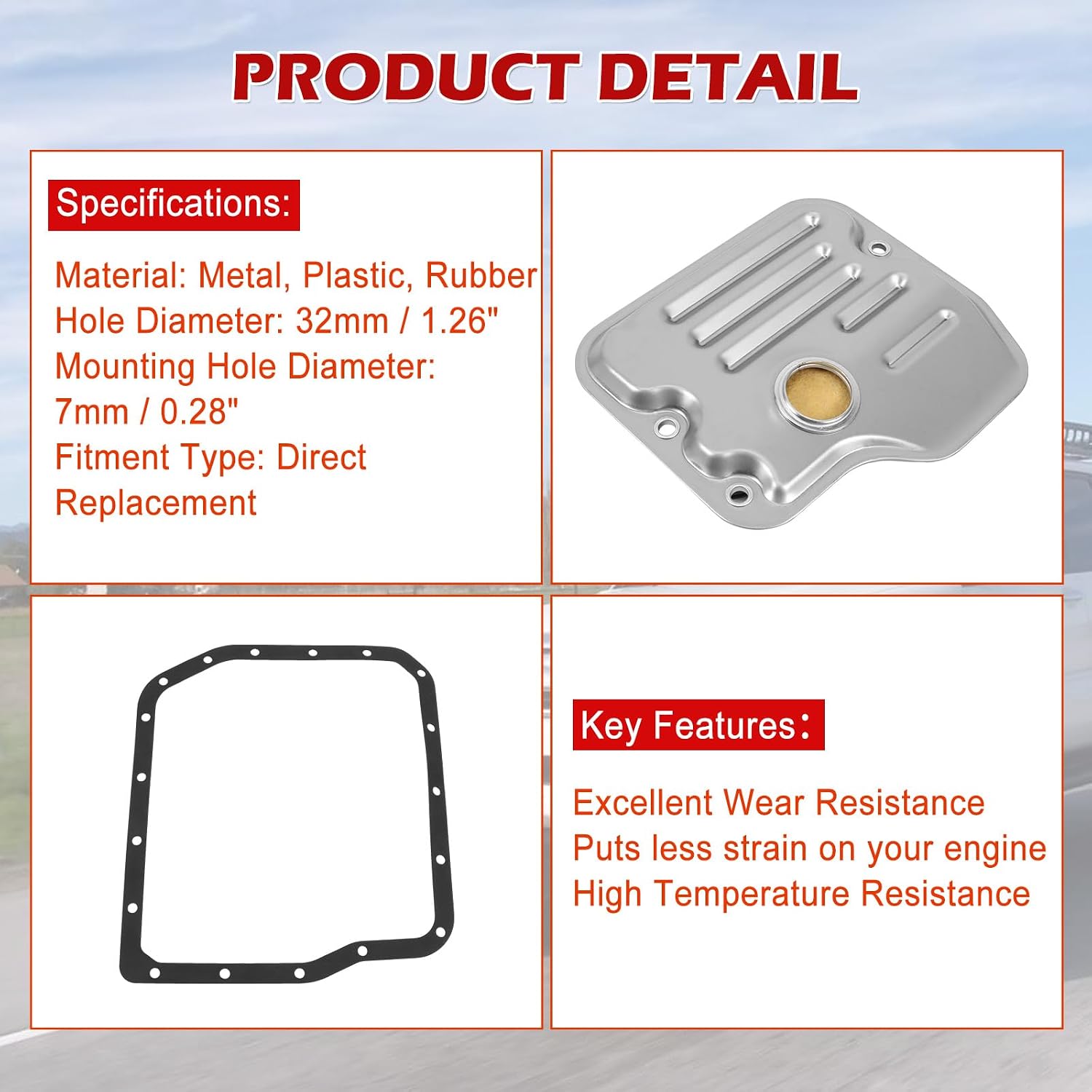 Kessocco 35330-08010 3516821010 3516821011 U151E U151F U250E Automatic Transmission Filter Kit for Toyota Highlander Matrix Corolla RAV4 Camry Sienna Avalon ES330 RX330 RX350 2003-2013