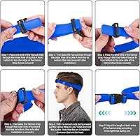 Vista 7 de Colector de pelo para cortes de pelo, guía de corte de pelo para hombres, herramienta de corte de pelo desvanecido, Azul