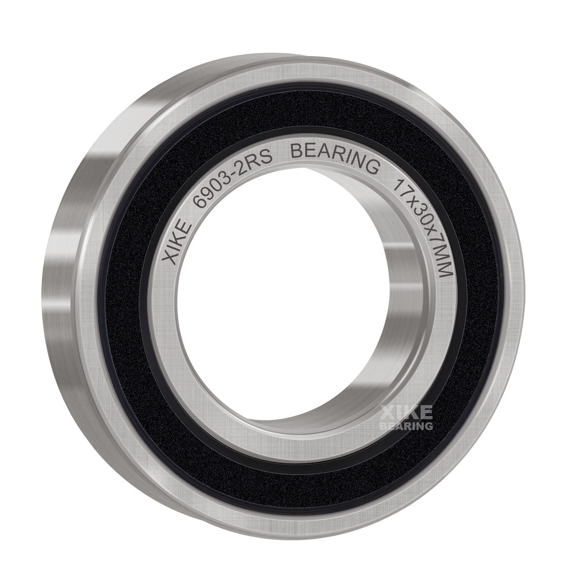 XiKe 4 sztuka 6903-2RS łożysko kulkowe 17x30x7mm, wustronne uszczelnienie gumowe i stal chromowa, 6903RS uszczelnione łożysko kulkowe zwykłe