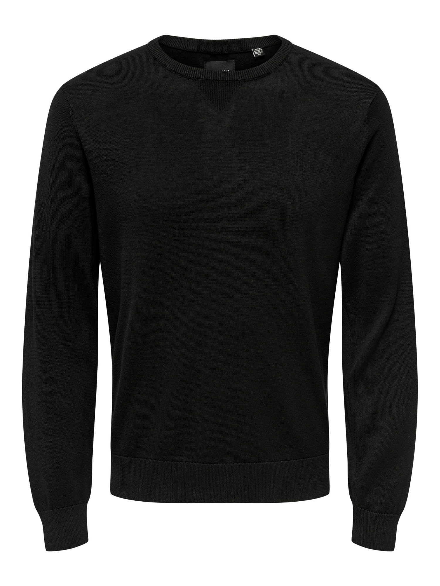 Only & Sons Bovi Wash Knit Jumper Medium (Black)