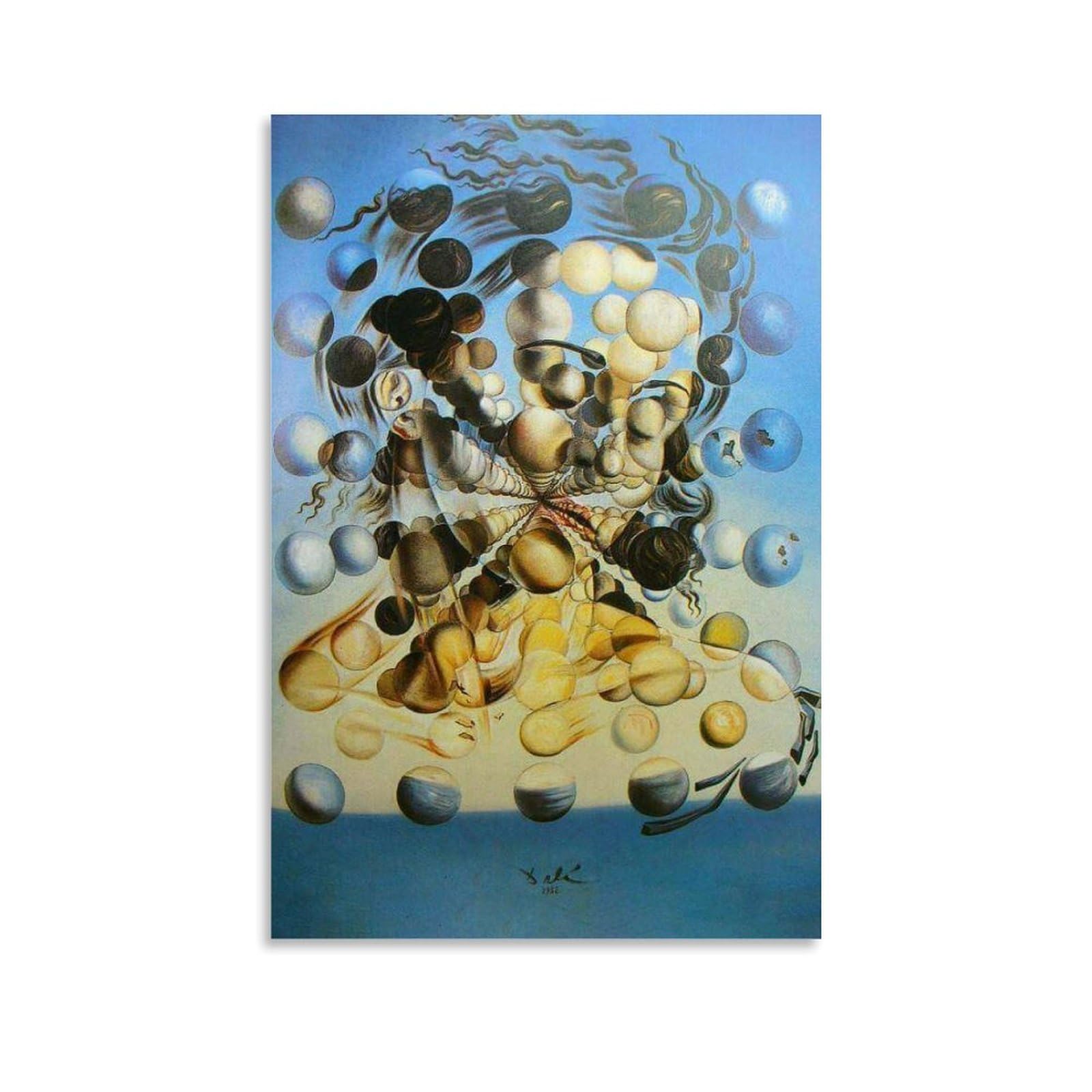 YYUEQIL Famous Salvador Dali Painting Poster Galatea of The Spheres Picture Print Wall Art Painting Canvas Artworks Gift Idea Room Aesthetic Unframe 12x18inch(30x45cm)