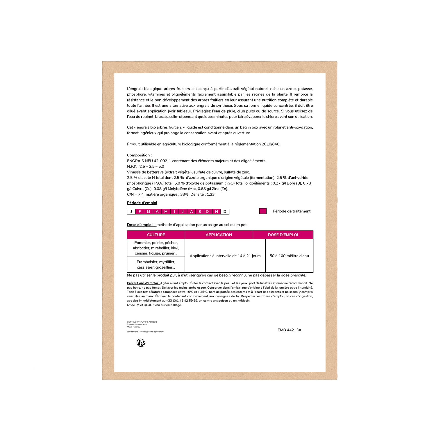 Engrais bio arbres fruitiers (3 Litres)