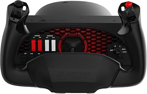 Aerosoft Honeycomb Alpha Flight Controls Flugsimulator-Steuerhorn USB PC Nero