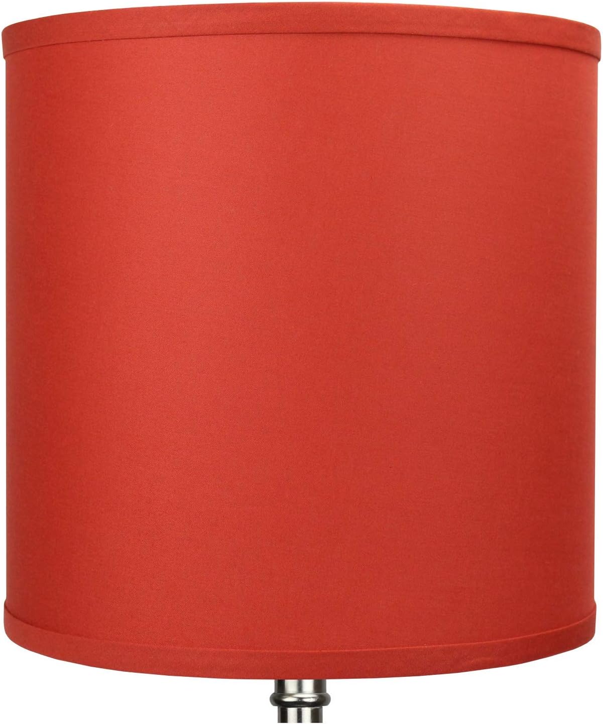 FenchelShades.com 12" Top Diameter x 12" Bottom Diameter 12" Height Cylinder Drum Lampshade USA Made (Paprika)