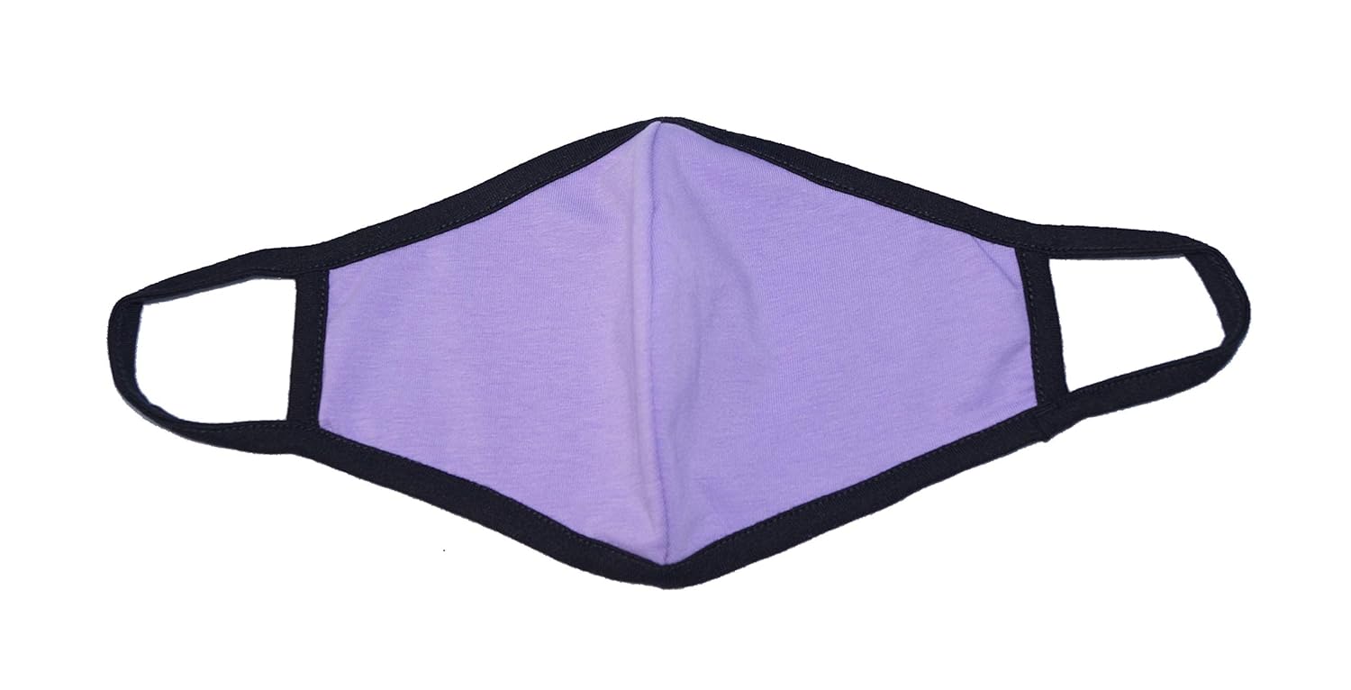 GIFTSINFINITY Made in USA Lavender Cotton Face Masks - Unisex Washable Reusable Protective Double-Layer Masks