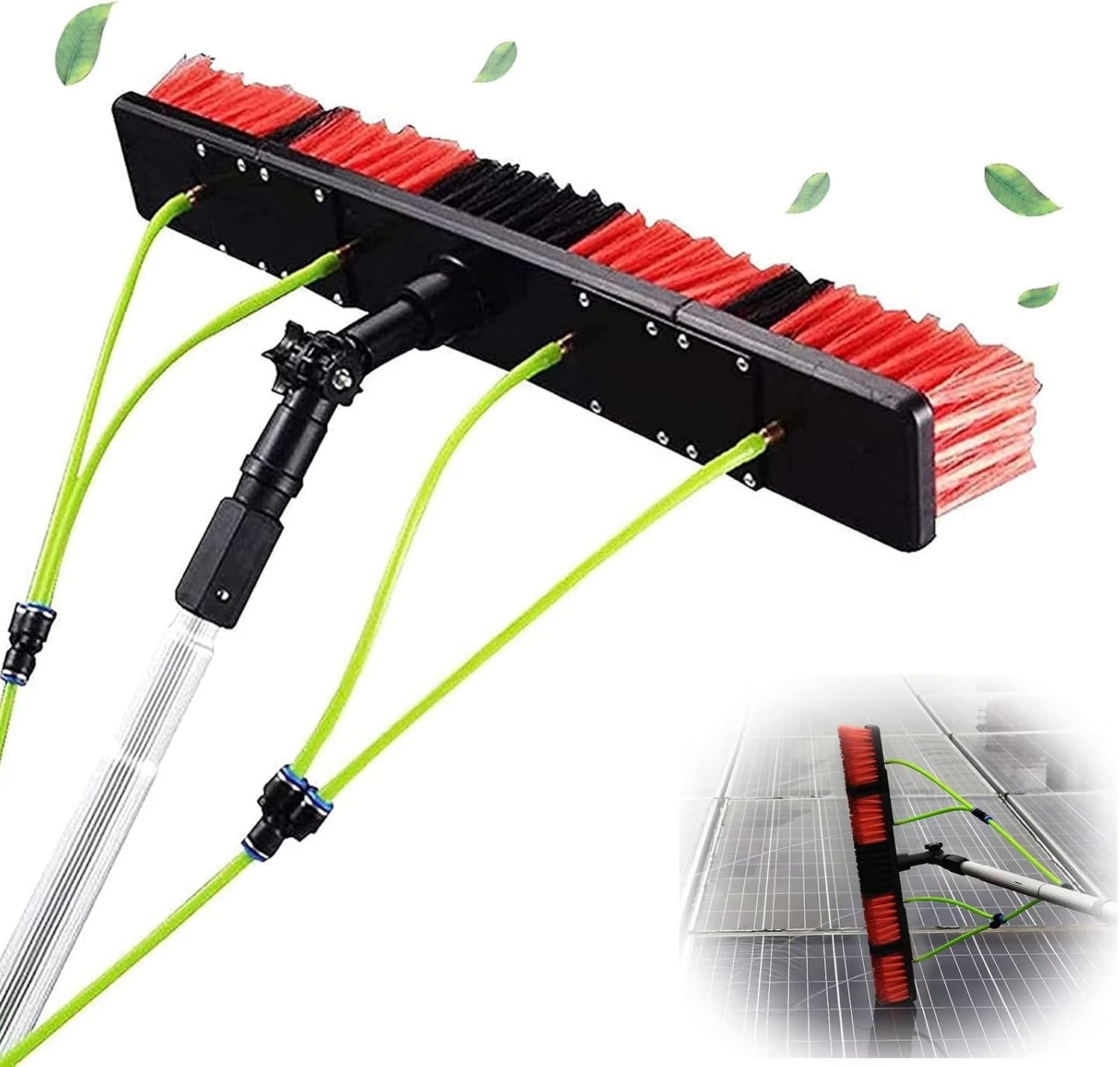 Telescopic Pole Kit Cleaning Brush，5-12m Window Cleaning Pole, Water/Hose Fed Pole, Telescopic Window Cleaner, for Cleaning photovoltaic and Solar Panels and Other Cleaning Activities（5m/16f