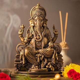 SILAII Resin Lord Ganesha Idol for Home Decor 1 FEET Ganesha Idol | Handmade Ganesh Murti | Ganesha Idols for Home & Offic... Price In India