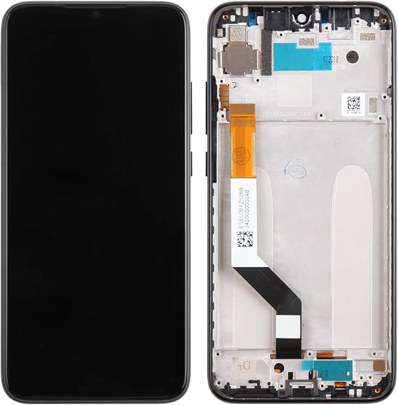 Screen Replacement for Xiaomi Redmi Note 7 / Note 7 Pro LCD Display Matrix Touch Screen Digitizer Assembly with Frame Repair Parts Free Tools Kits (Black with Frame)