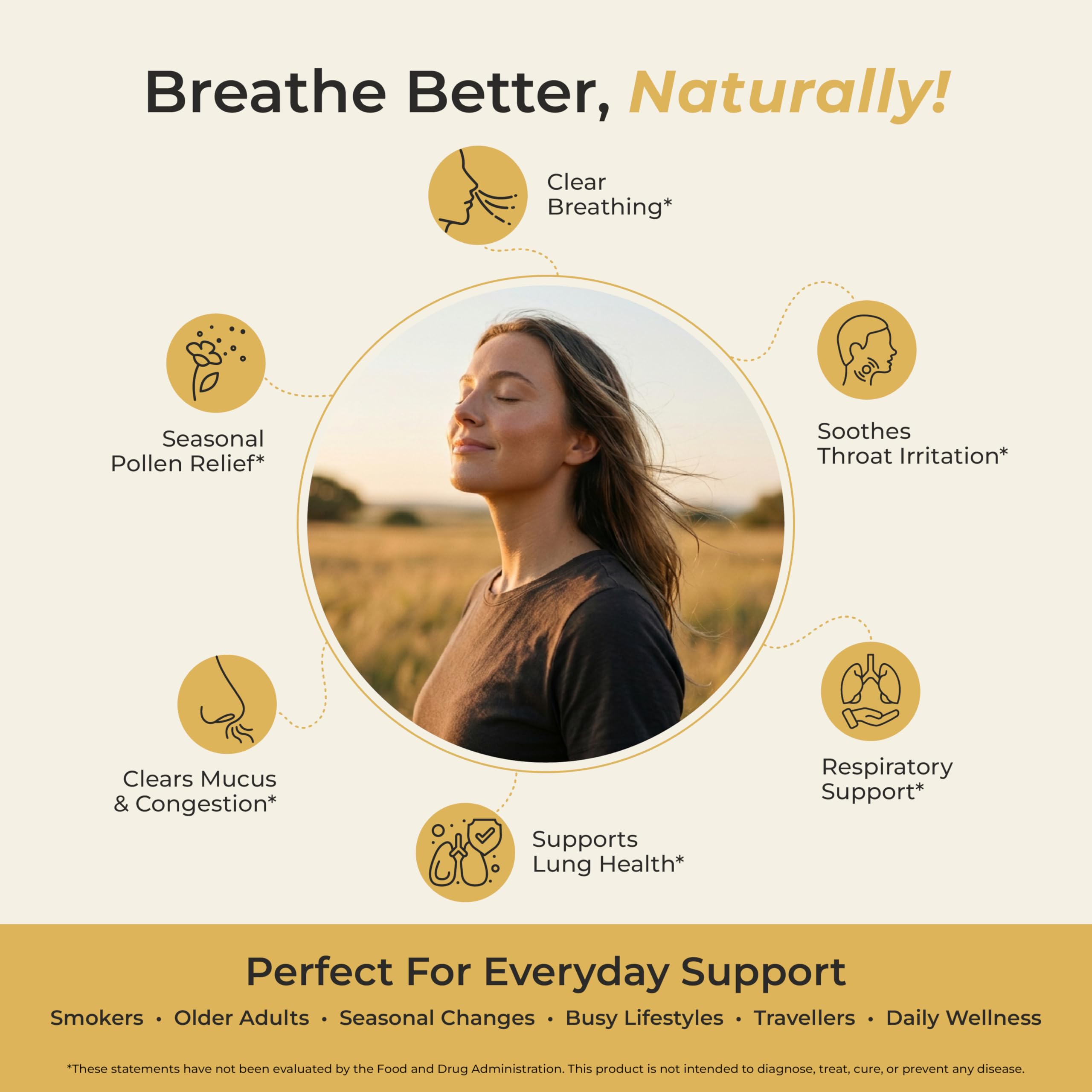 Trusted Rituals Mullein Honey Sticks - 2000mg Mullein per Stick – Lung Detox & Respiratory Health Support – Mullein Leaf Extract Supplement with Raw Honey – Ginger Lemon Flavor – Throat Soothing & Seasonal Comfort – For Smokers and Seasonal Allergy Support - 30 Sticks — Amazon image 9
