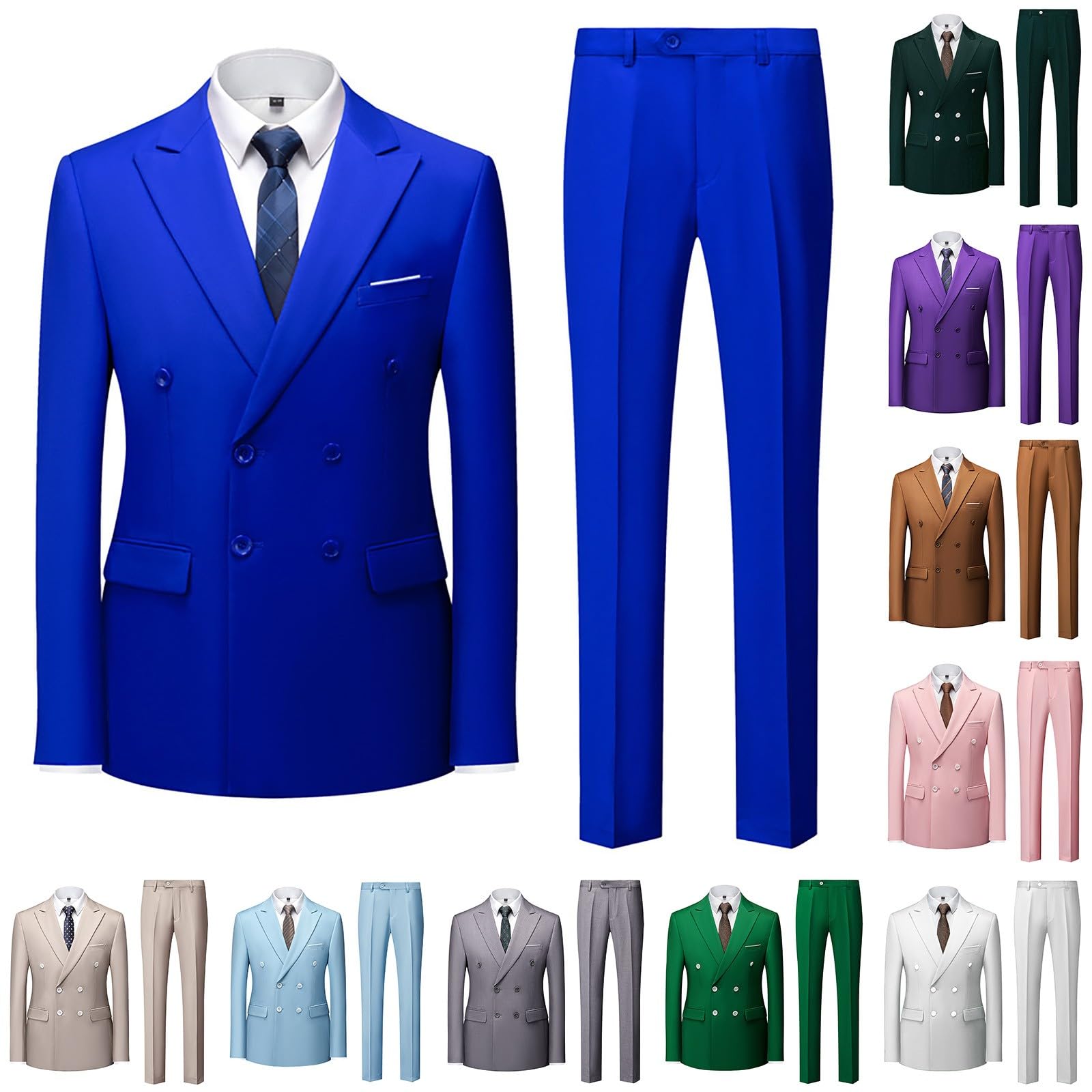Anzüge für Herren 2 Teilig Herren Anzug Stretch Herrenanzug Slim Fit Business Hochzeitsanzug 2 Knopf Modern Anzüge Klassischer Sakko Anzughose Sportlich Herrenanzug für Business Hochzeit