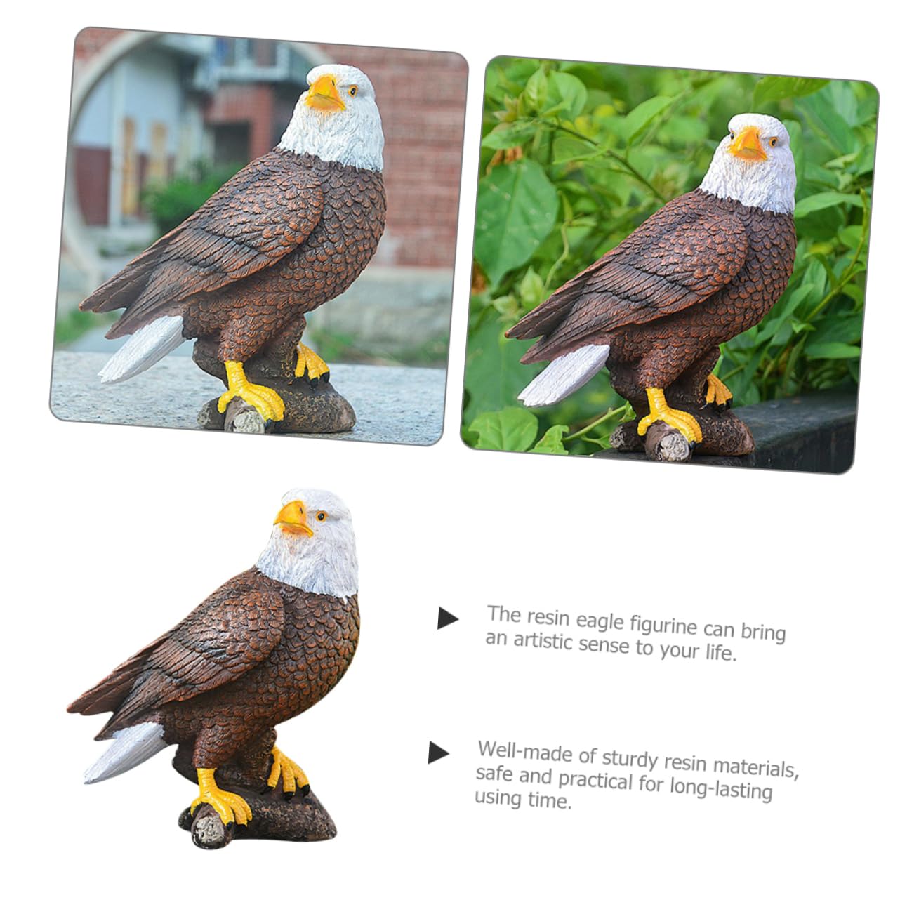 Amazon.co.jp: VINTORKY 樹脂製ワシの置物 鳥 の オブジェ 机上や玄関