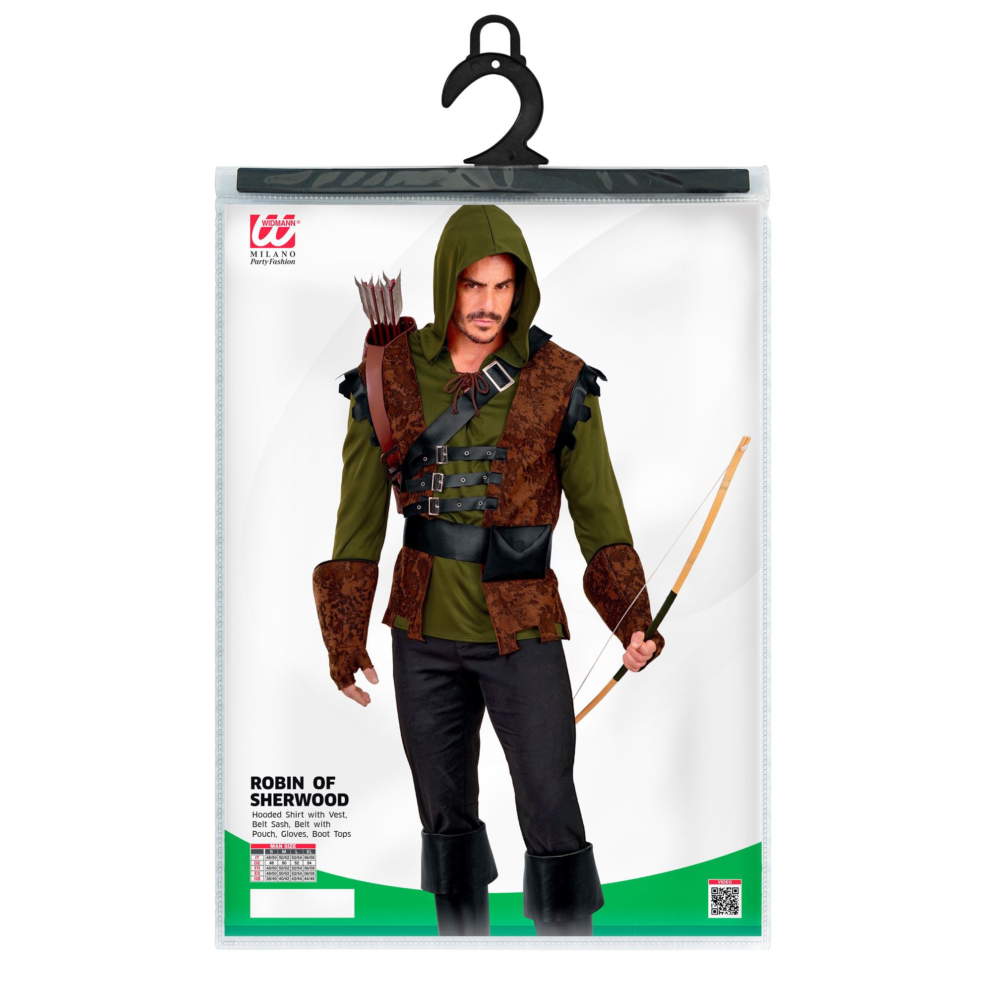 W WIDMANN MILANO Party Fashion - Robin of Sherwood Kostüm Set