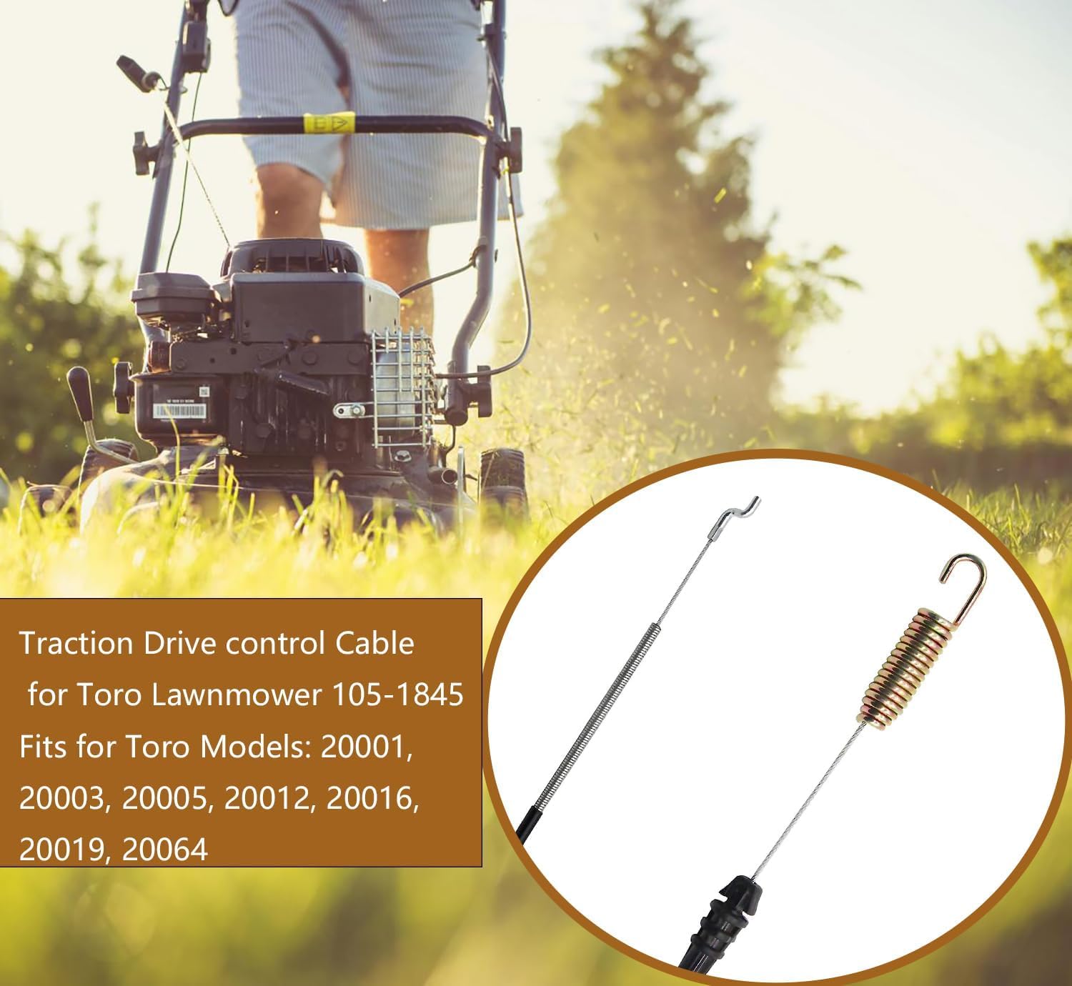 Amazon.com : 105-1845 Traction Control Cable for Toro 20016 20065
