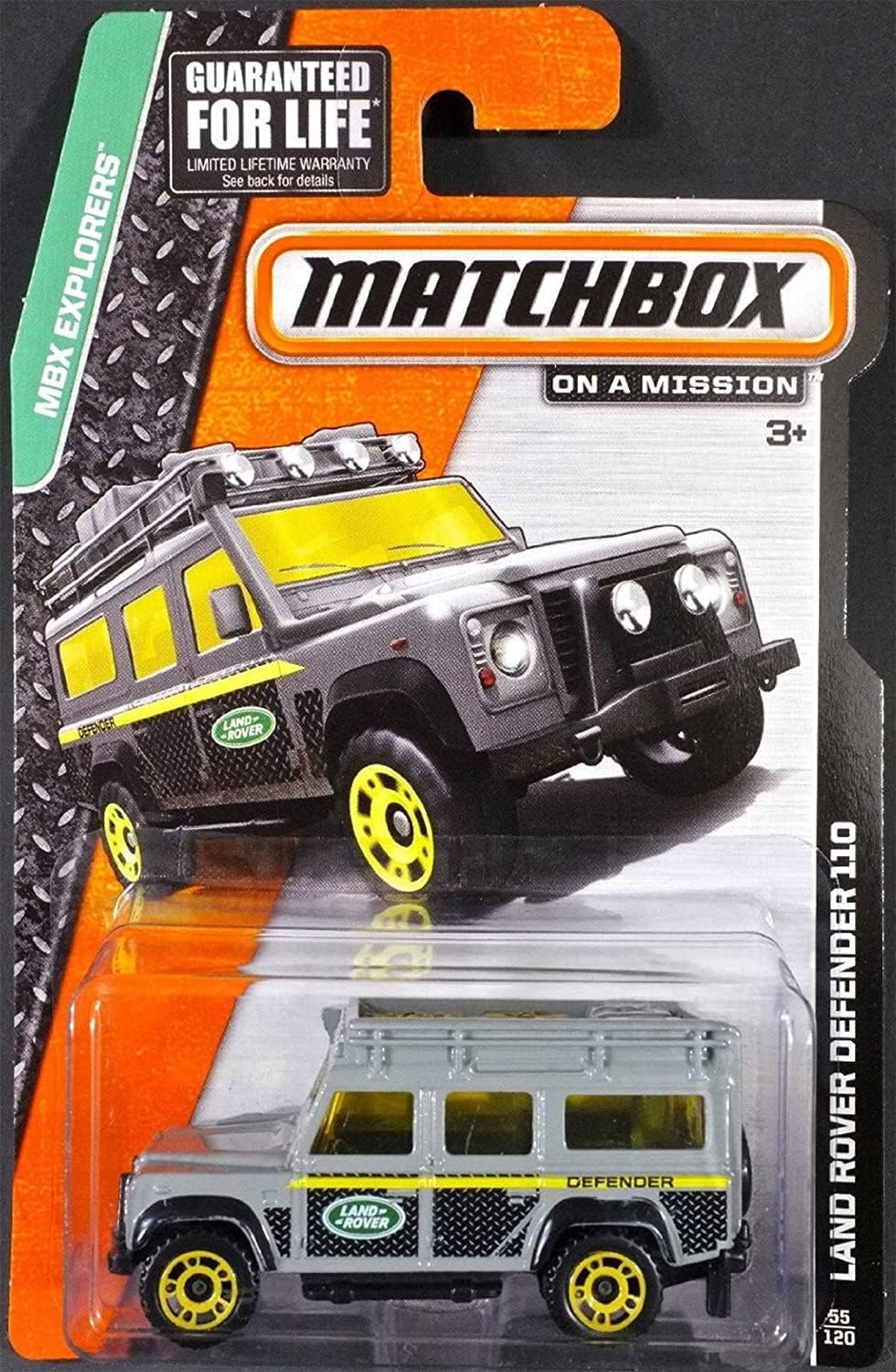 MATCHBOX 2014 RELEASE GRAY LAND ROVER DEFENDER 110 DIE-CAST